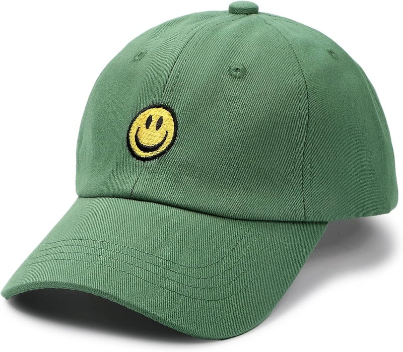 SONMONY Store Smile Face Toddler Baseball Cap Boy Baseball Hats Kids Washed Funny Hats Adjustable Cute Caps for 3-12 Years… - Image 1